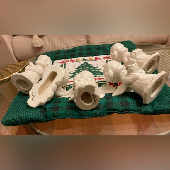 Set of 5 Adorable, White Ceramic Cherubs/Angels. Preowned - Picture 4 of 11